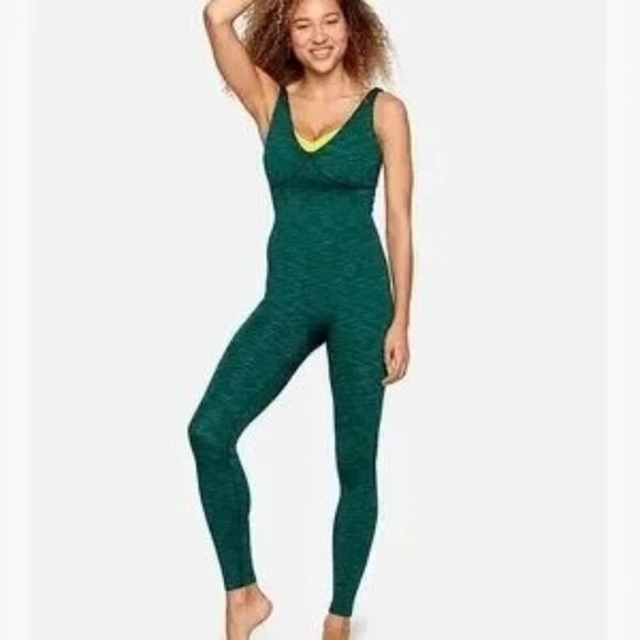 Outdoor Voices Freeform Full Length Green Unitard Bodysuit - Picture 1 of 7